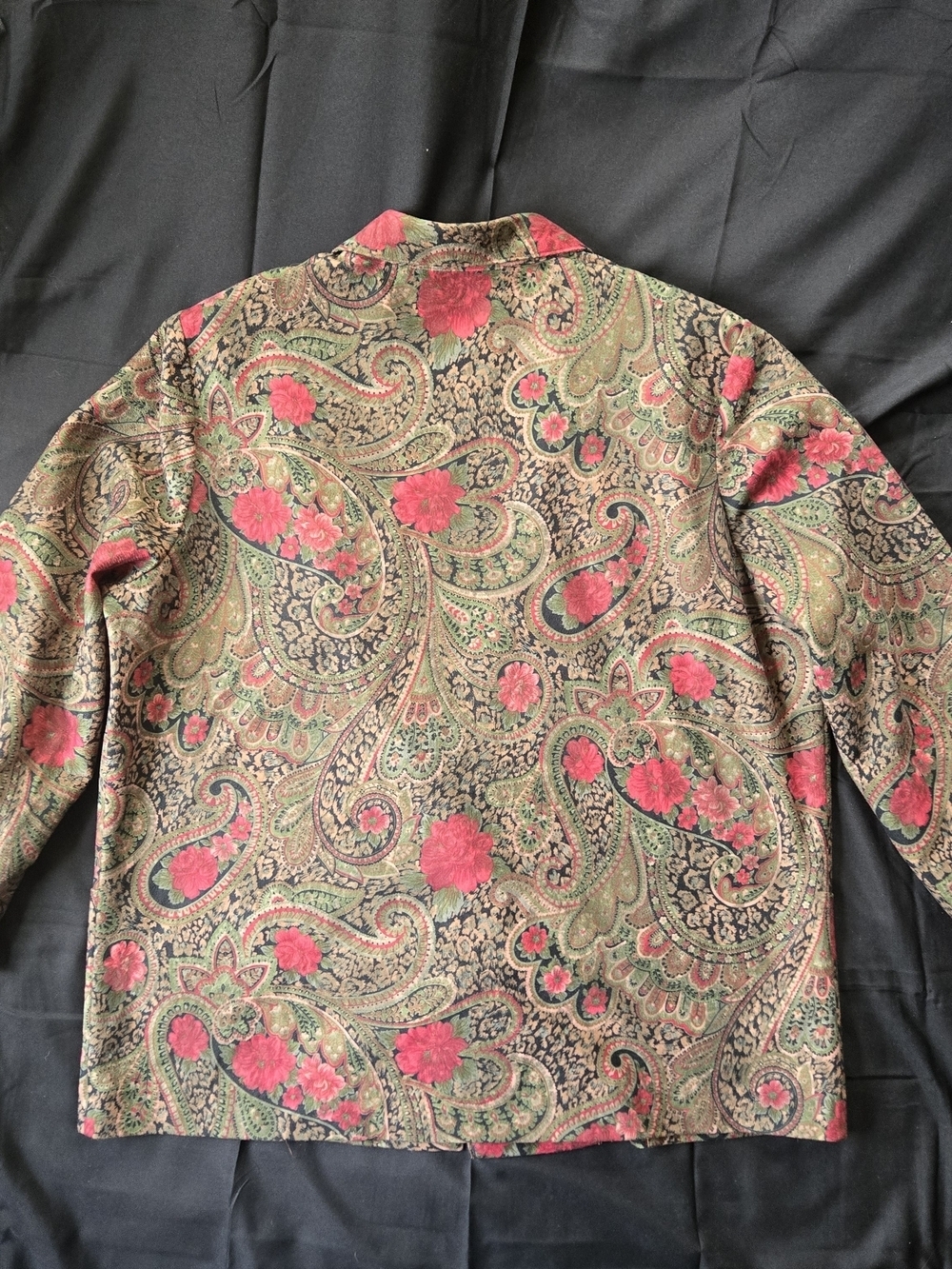 Boho Paisley Vintage Blazer Lagenlook Floral Animal Print Joanna Made In USA - Picture 8 of 9